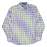 NAUTICA Mens Shirt Purple Check Long Sleeve L