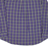 CHAPS Mens Shirt Purple Check Long Sleeve XL