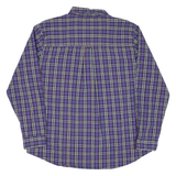 CHAPS Mens Shirt Purple Check Long Sleeve XL