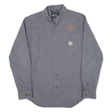 CARHARTT Relaxed Fit Mens Denim Shirt Grey Long Sleeve M