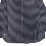 TOMMY HILFIGER Custom Fit Mens Shirt Grey Check Long Sleeve L