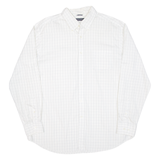 NAUTICA Mens Shirt White Check Long Sleeve XL