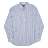 NAUTICA Mens Shirt Blue Striped Long Sleeve L