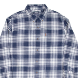 CHAPS Mens Shirt Blue Check Long Sleeve XL