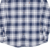 CHAPS Mens Shirt Blue Check Long Sleeve XL