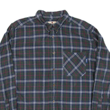 WOOLRICH Mens Flannel Shirt Green Check Long Sleeve XL
