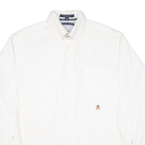 NAUTICA Mens Plain Shirt White Long Sleeve L