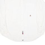 NAUTICA Mens Plain Shirt White Long Sleeve L