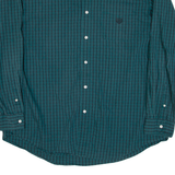 CHAPS Tall Mens Shirt Green Check Long Sleeve XL