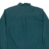 CHAPS Tall Mens Shirt Green Check Long Sleeve XL