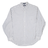 NAUTICA Mens Shirt Grey Check Long Sleeve L