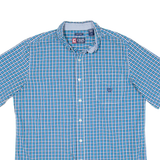 CHAPS Mens Shirt Blue Check L