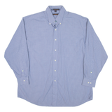 TOMMY HILFIGER Mens Shirt Blue Check Long Sleeve L
