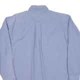 TOMMY HILFIGER Mens Shirt Blue Check Long Sleeve L