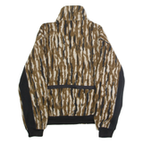 BROWNING Mens Fleece Jacket Brown 90s Camouflage L