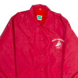 MAPLE Holy Trinity CYO Faux Fur Lined Mens Coach Jacket Red Nylon 80s USA M