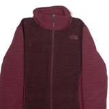 THE NORTH FACE Womens Fleece Jacket Maroon Knit L