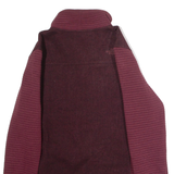 THE NORTH FACE Womens Fleece Jacket Maroon Knit L