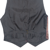 NEW DIRECTION Mens Blazer Waistcoat Maroon 90s Floral XL