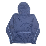 ASICS Mesh Lined Mens Windbreaker Jacket Blue 90s Hooded L