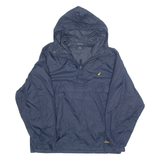 NAUTICA Mesh Lined Pullover Mens Rain Jacket Blue Hooded 2XL