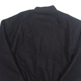 GAME Mens Bomber Jacket Black Wool 90s USA 2XL