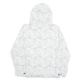 ZARA Map Print Mens Anorak Jacket White Hooded Crazy Pattern L