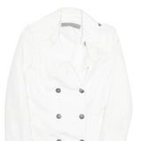 ZARA Womens Pea Jacket White S
