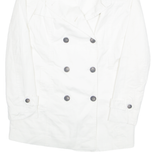 ZARA Womens Pea Jacket White S