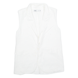 ZARA Sleeveless Womens Blazer Jacket White M