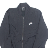 NIKE Sports Mens Bomber Jacket Black Nylon S