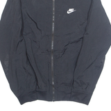 NIKE Sports Mens Bomber Jacket Black Nylon S
