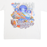 GILDAN Racing Tennessee Style Mens T-Shirt White USA L