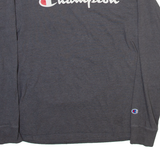 CHAMPION Mens T-Shirt Grey Long Sleeve M