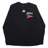 ADIDAS Mens T-Shirt Black Long Sleeve M