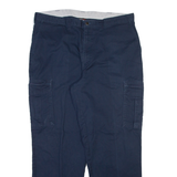DICKIES Cargo Mens Trousers Blue Relaxed Straight W40 L32
