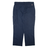 DICKIES Cargo Mens Trousers Blue Relaxed Straight W40 L32