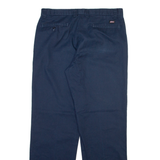 DICKIES Mens Trousers Blue Regular Straight W34 L31