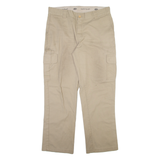 DICKIES Cargo Mens Trousers Beige Regular Straight W36 L30