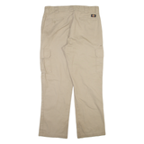 DICKIES Cargo Mens Trousers Beige Regular Straight W36 L30