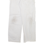 DICKIES Carpenter Mens Trousers White Regular Straight W30 L30