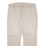 CARHARTT Carpenter Mens Trousers Beige Relaxed Straight W38 L30