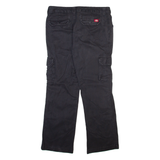 DICKIES Cargo Womens Trousers Grey Regular Straight W34 L31