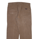 DICKIES Mens Trousers Brown Regular Straight W36 L30