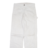 DICKIES Carpenter Mens Trousers White Regular Straight W30 L34