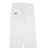 DICKIES Carpenter Mens Trousers White Regular Straight W30 L34