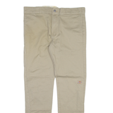 DICKIES Mens Trousers Beige Slim Skinny W34 L32