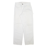DICKIES Carpenter Mens Trousers White Regular Straight W30 L32