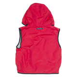 NAUTICA Fleece Lined Womens Gilet Red Hooded S