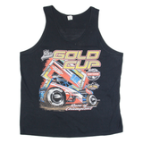GILDAN Gold Cup Mens Biker Vest Black Sleeveless USA 2XL